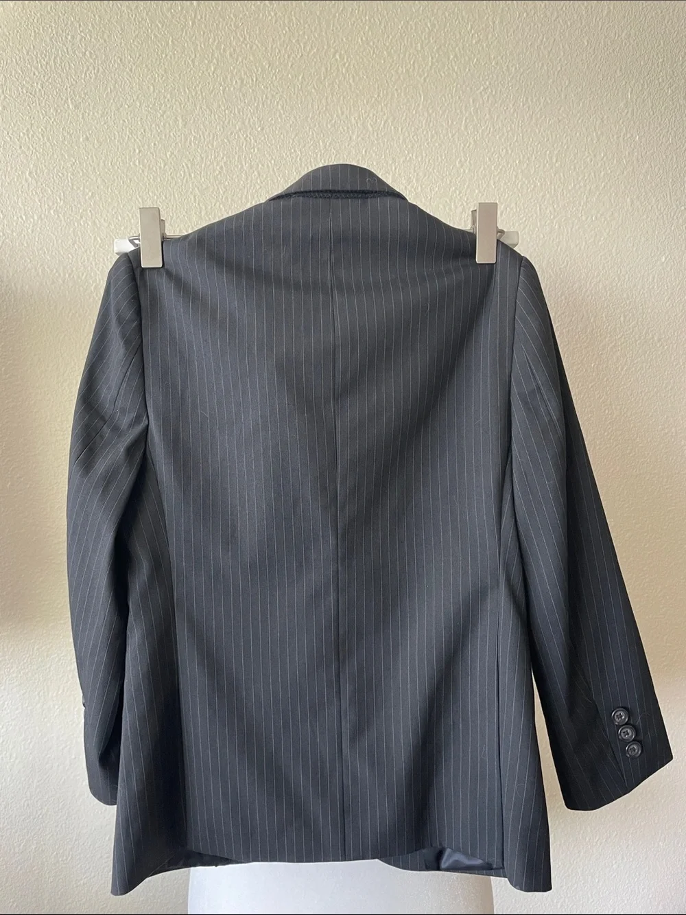 Lauren Ralph Lauren Boys Black Pinstripe Suit Blazer Jacket Formal Dress Coat S